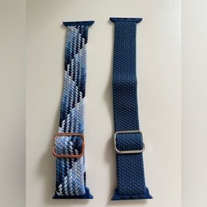 Stylish Blue and Multicolor Woven Apple Watch Bands